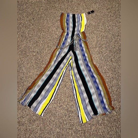 NWT MSK size small Striped Multicolor Jumpsuit, romper - Picture 2 of 3